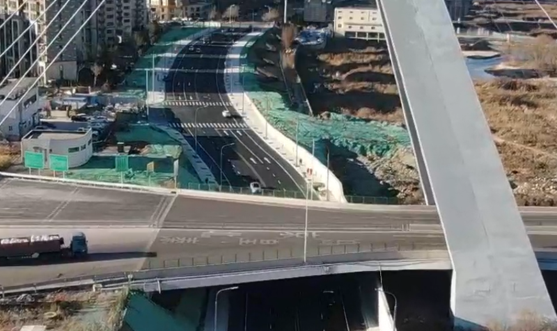 一公司承德高新區高鐵商圈崔梨溝段項目全線通車1