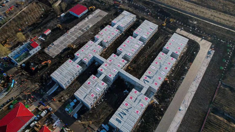 中國二十二冶承建唐山市集中隔離醫院觀察示范點項目主體結構完工